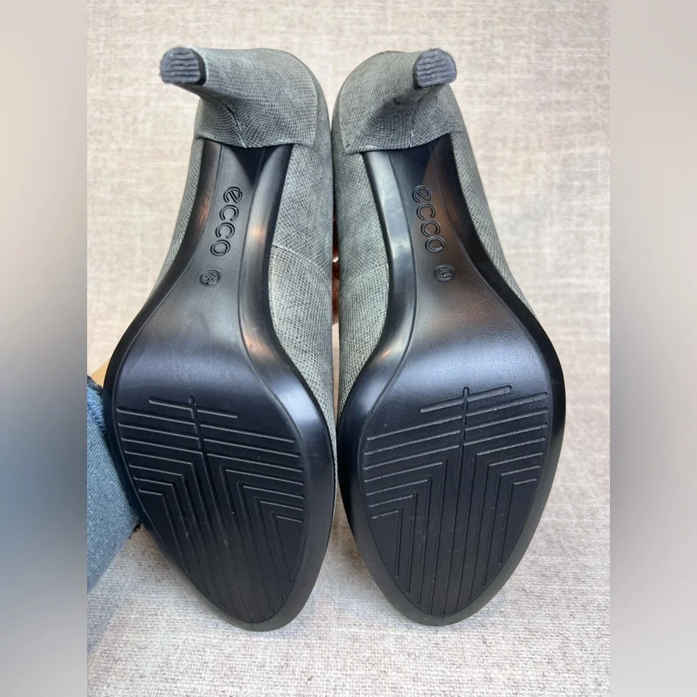 Ecco‎ Shape 75 sleek pump heels dress shoes size 41 (10-10.5) warm gray leather